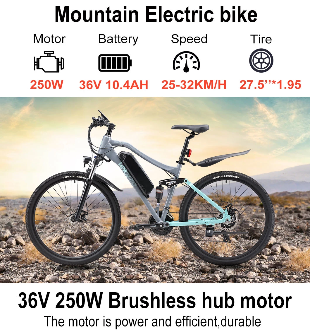 Electric MTB Ebike 27.5′′ Comes with Removable Battery